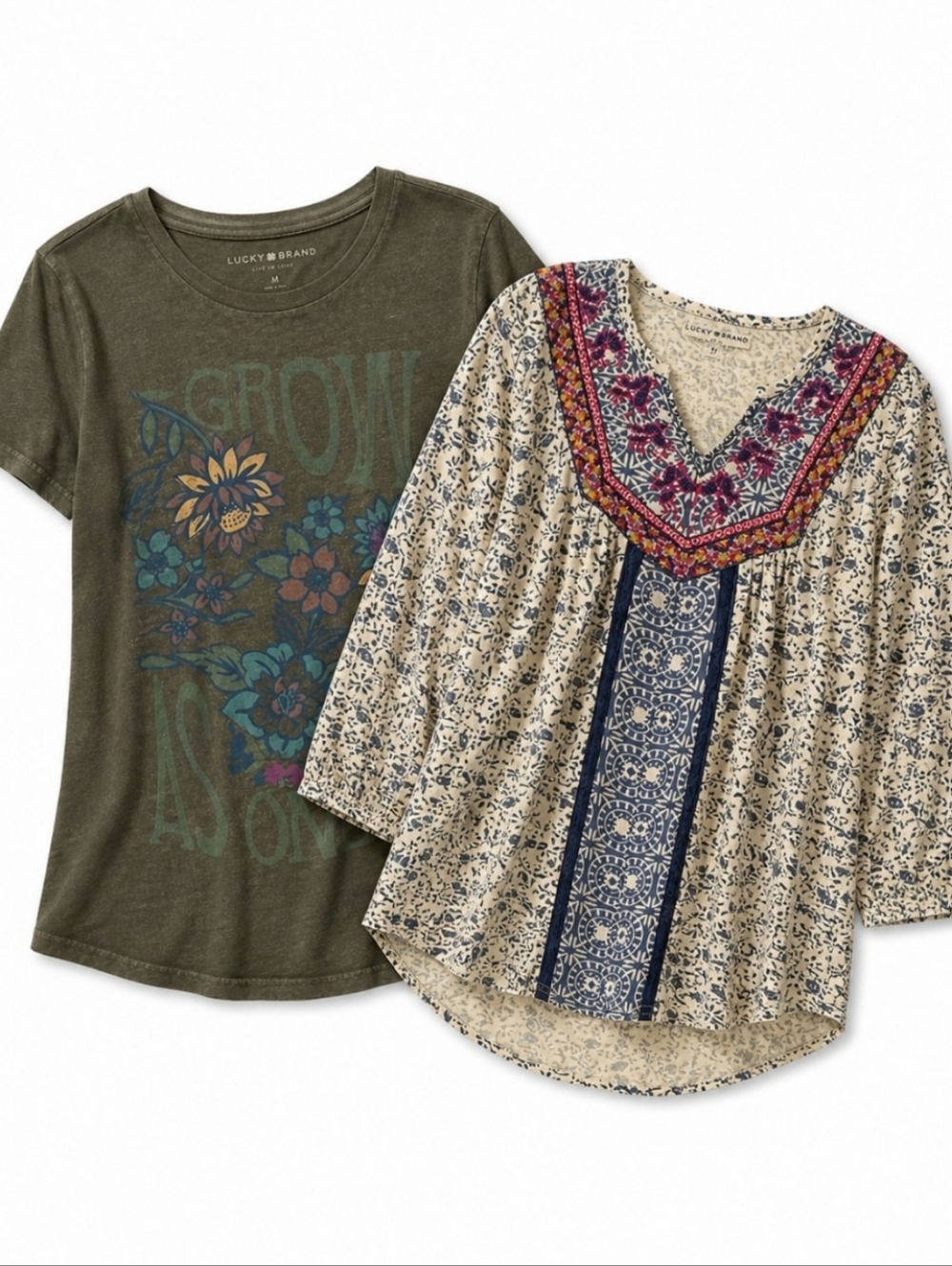 😻Set Of 2 Lucky Brand Blouse & Shirt - Picture 3 of 16